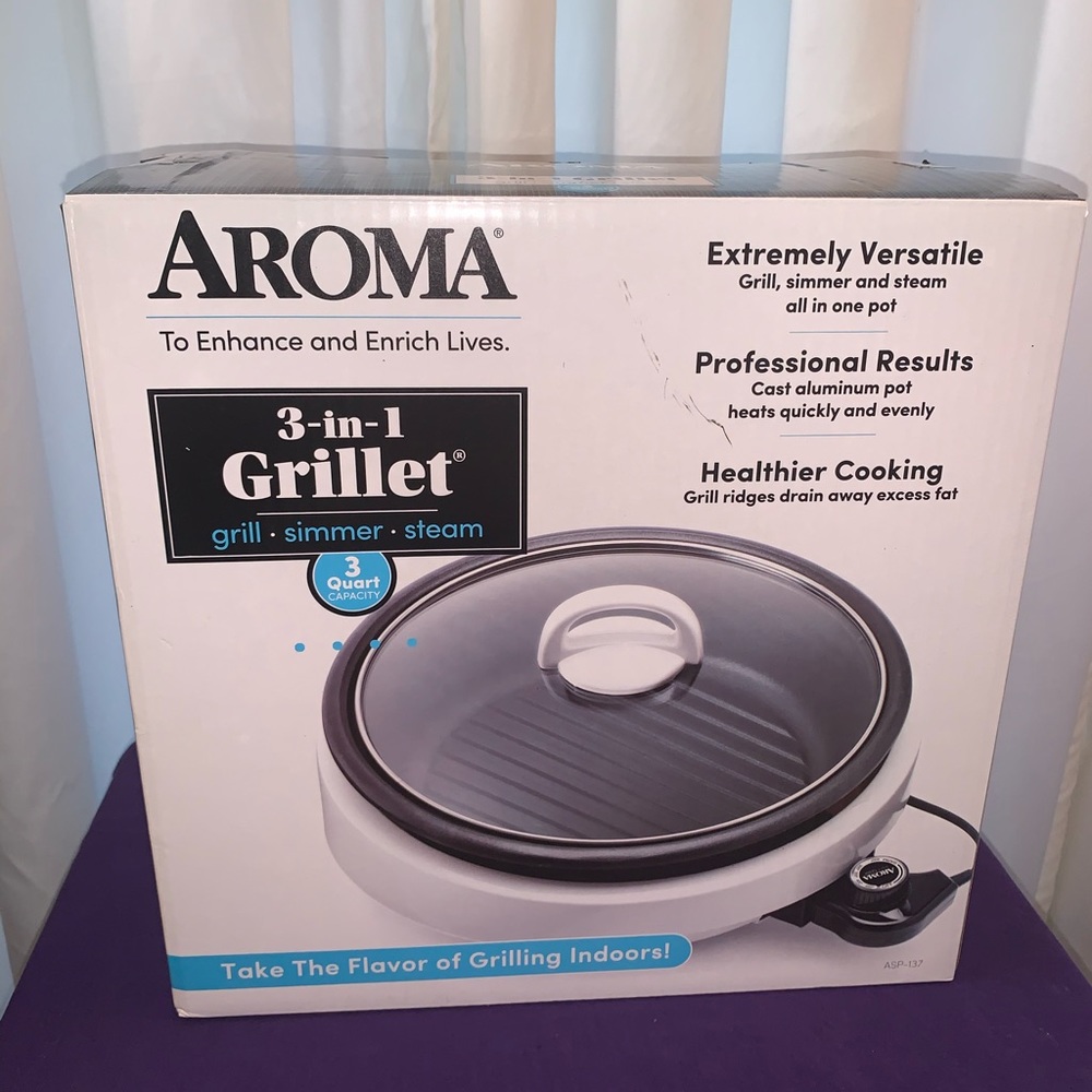 *Brand New* Aroma 3 - in - 1 Grillet